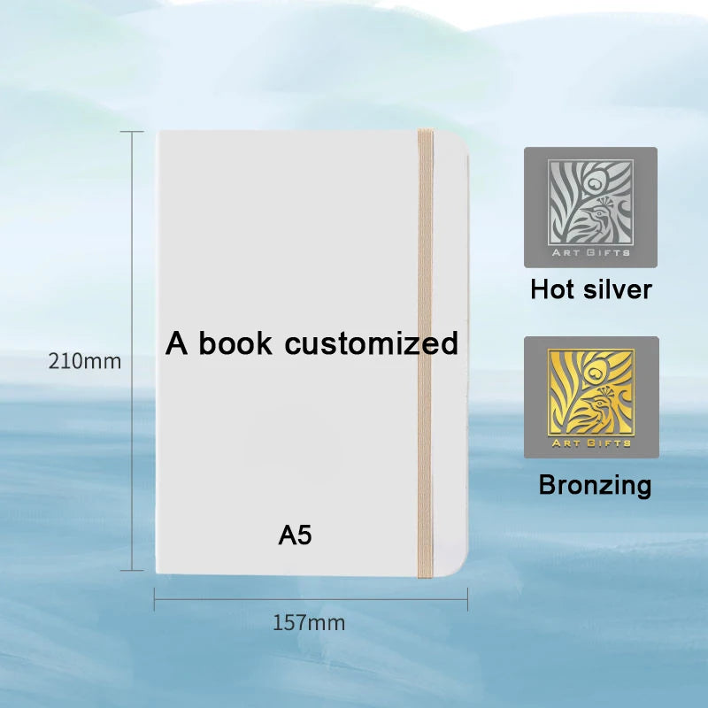 Notebook Cover Diy Custom Pattern Logo Uv Bronzing Process Support Any Pattern Student Notepad Diary, Daily Drawing Book