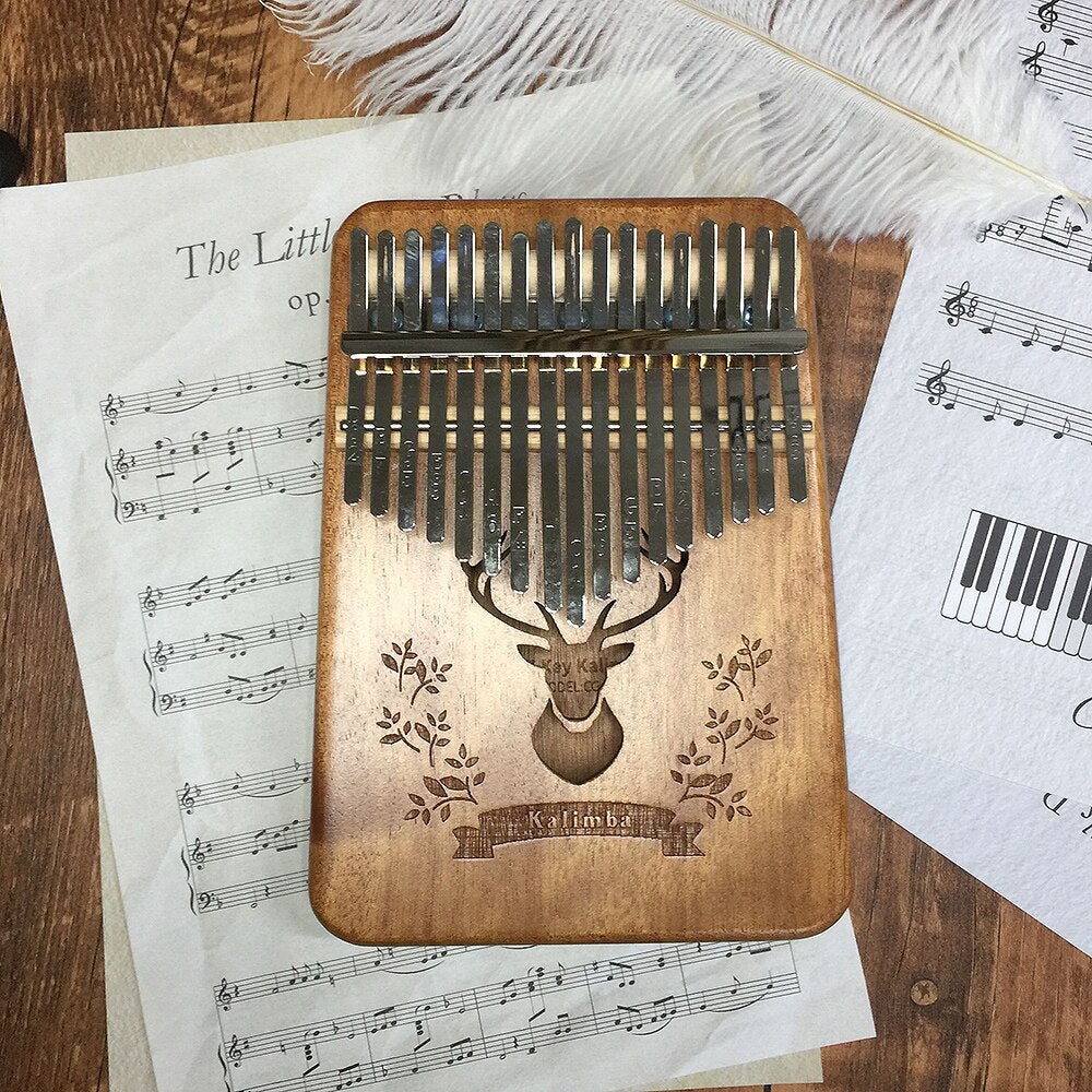 17 Keys Wood Mbira Body Piano for kids