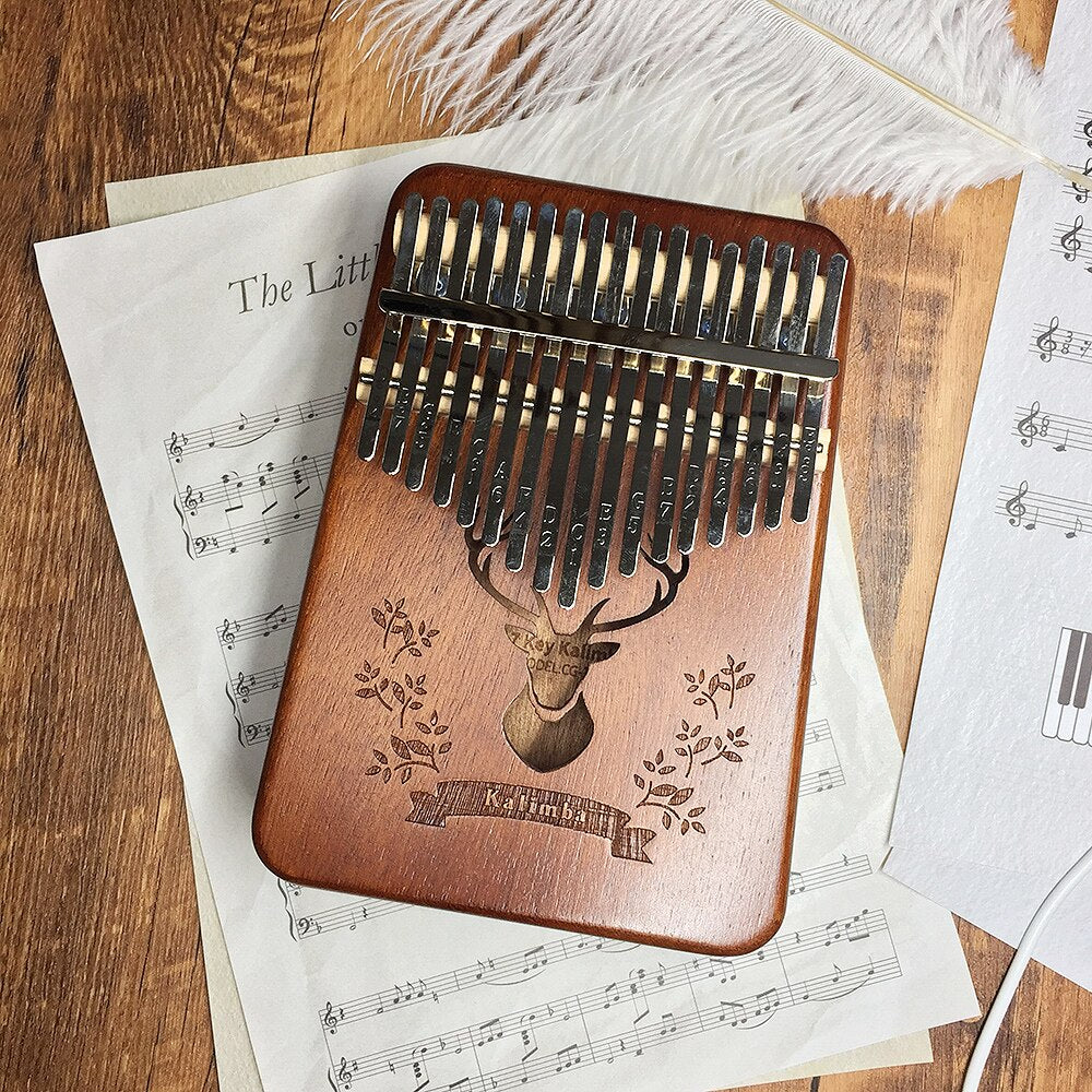 17 Keys Wood Mbira Body Piano for kids