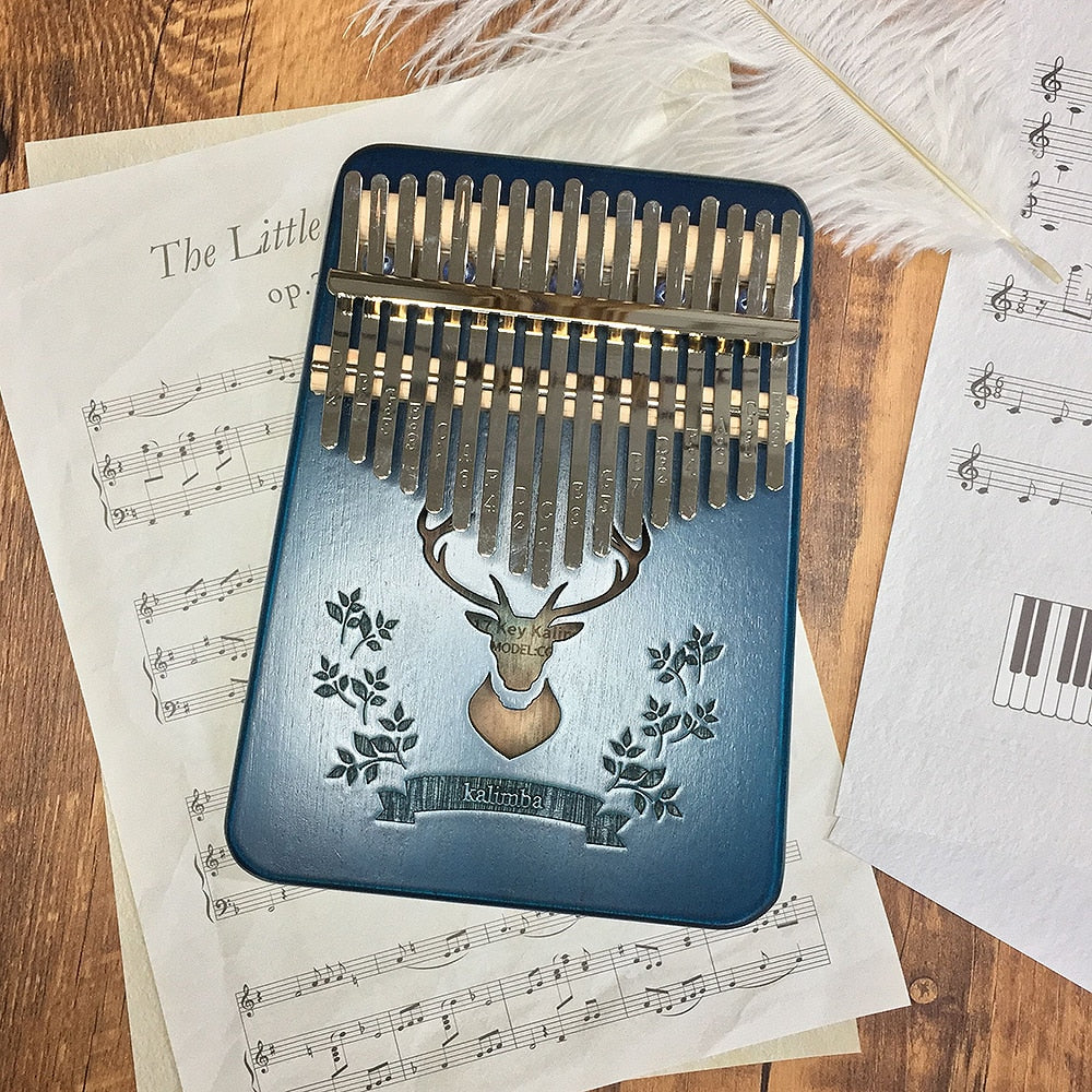 17 Keys Wood Mbira Body Piano for kids