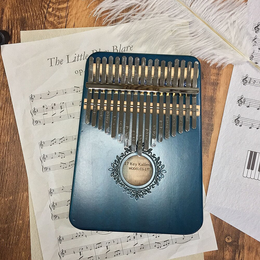 17 Keys Wood Mbira Body Piano for kids