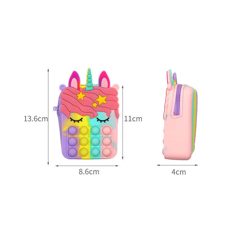 Fidget Pop it Purse Wallet  For Girls