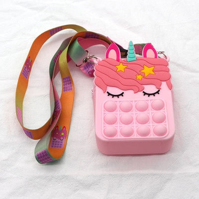 Fidget Pop it Purse Wallet  For Girls