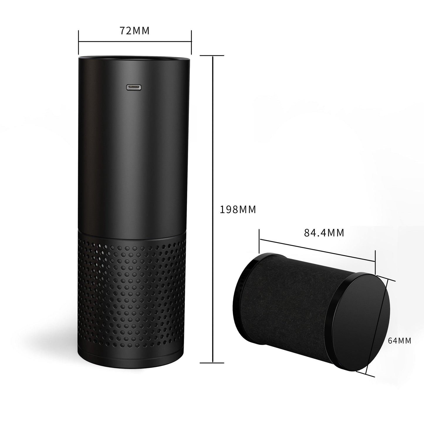 Small Car Air Purifier HEPA 13 Filter PM2.5 Dust Remove Cleaner - ST healthy life