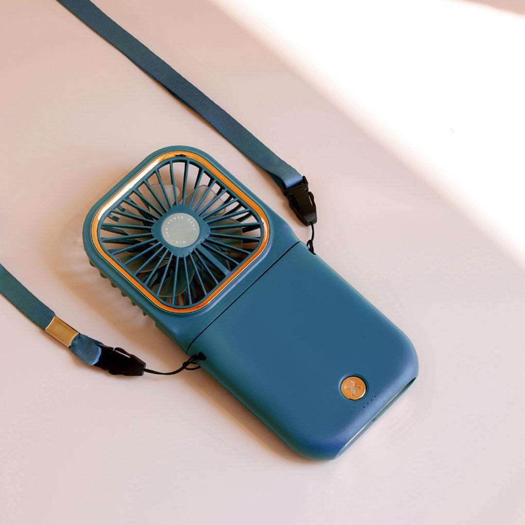 blue color neck cooler with power bank function