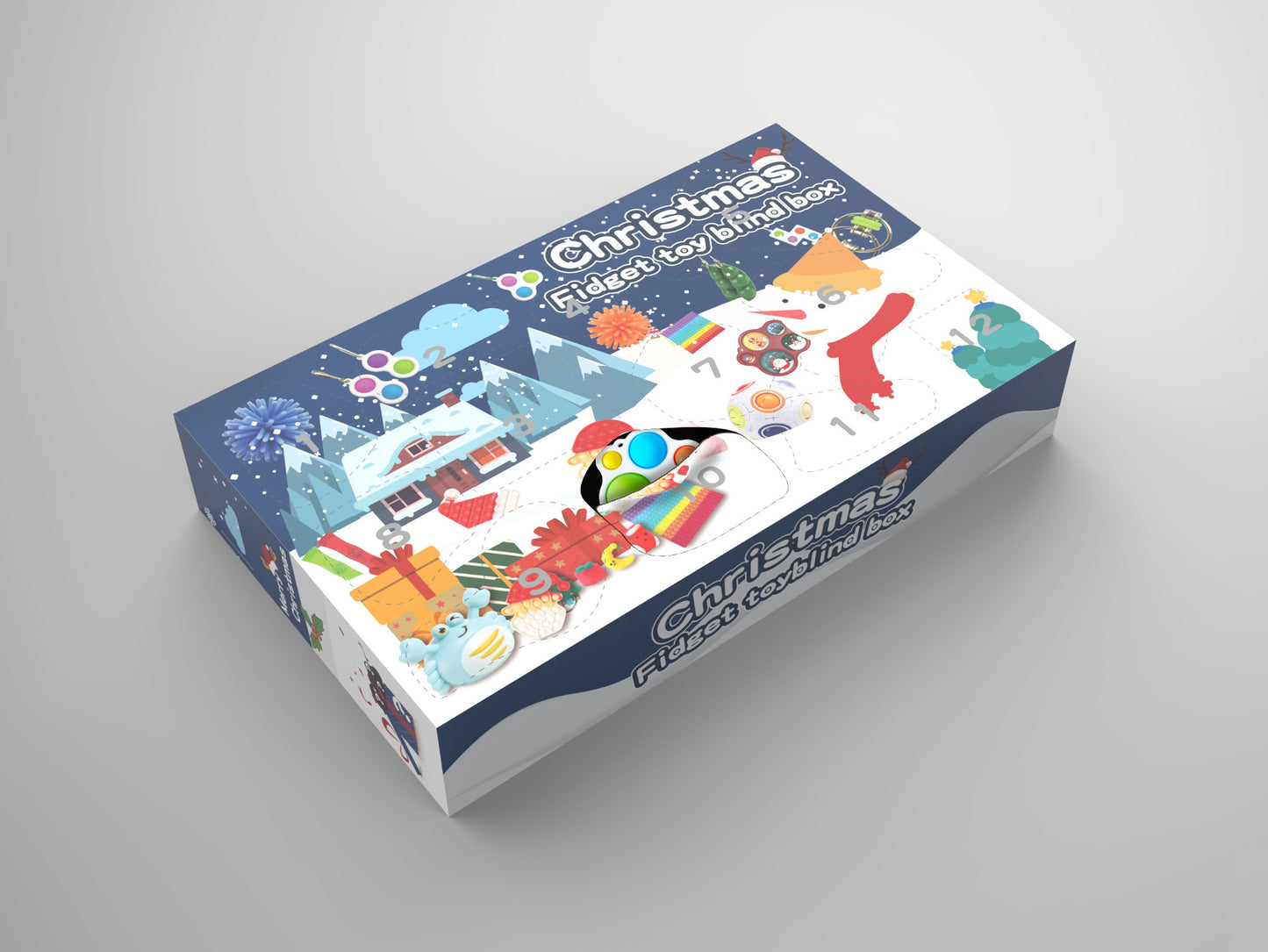 pacakge of christmas fidget toy