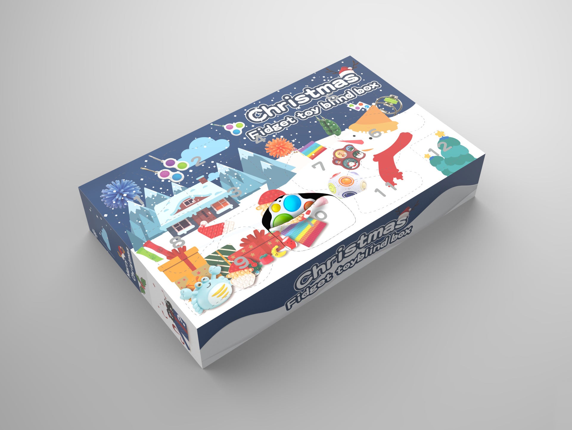 pacakge of christmas fidget toy