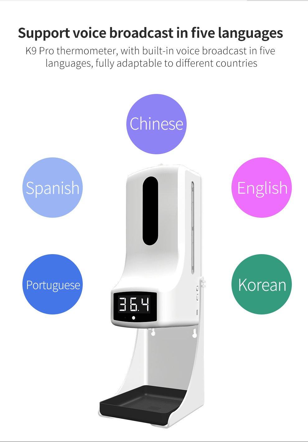 5 language soap sensor dispenser machine