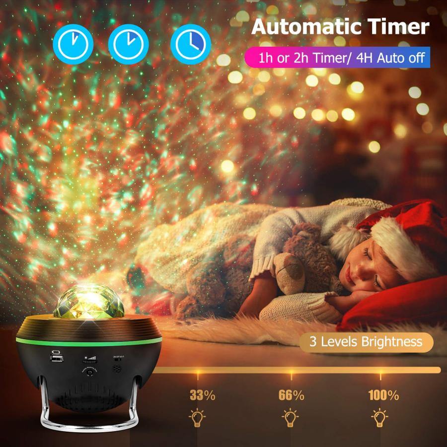  3D ocean wave night light