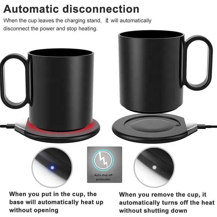 Wireless Charge function Temperature Control Ceramic Mug Warmer - ST healthy life