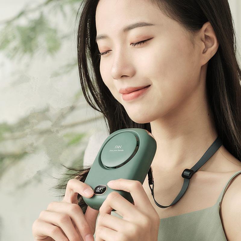 Summer New Lazy Hanging Neck Portable Mini Fan 3 Speed - ST healthy life