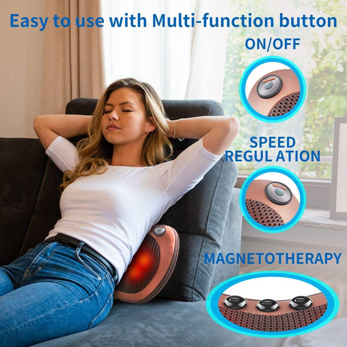Vibrator Electric  Therapy Massage Pillow - ST healthy life