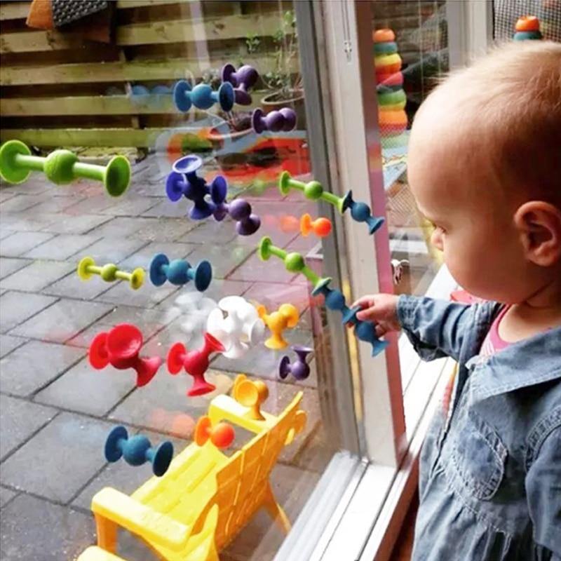 fun suck silicone constrcution toys