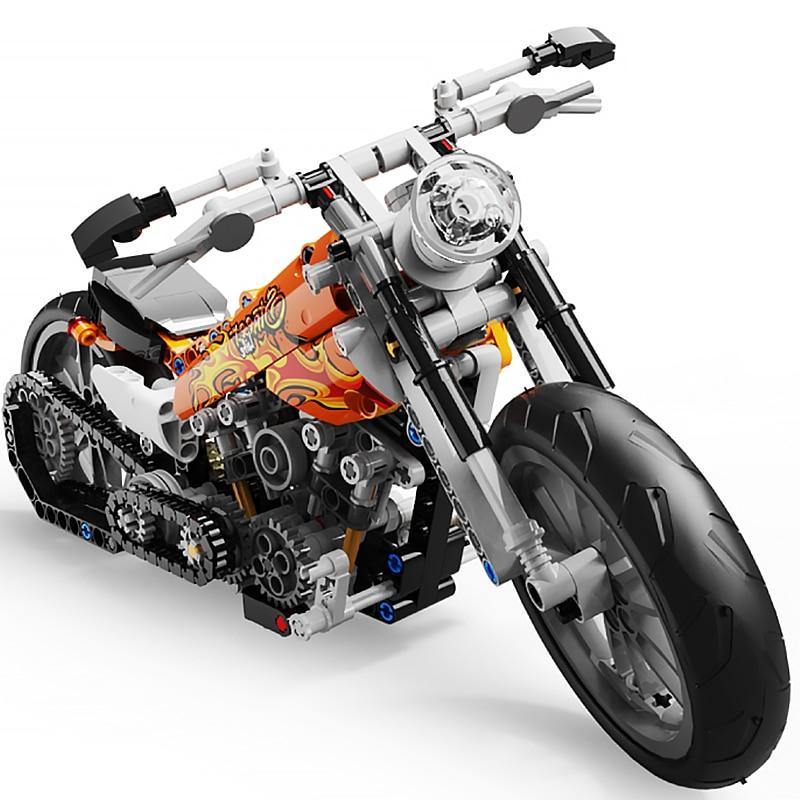 Motorcycle Model Building Blocks  Vehicle Assembly Bricks Toys - ST healthy life
