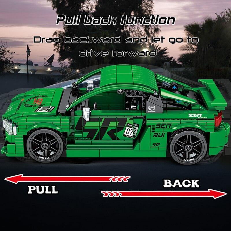 pull back function car bricks block toys