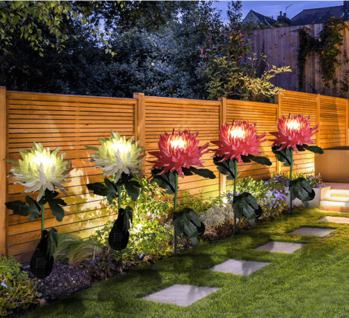 Waterproof solar Artificial chrysanthemum garden LED light - ST healthy life