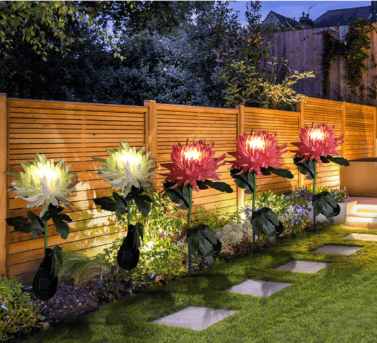 Waterproof solar Artificial chrysanthemum garden LED light - ST healthy life