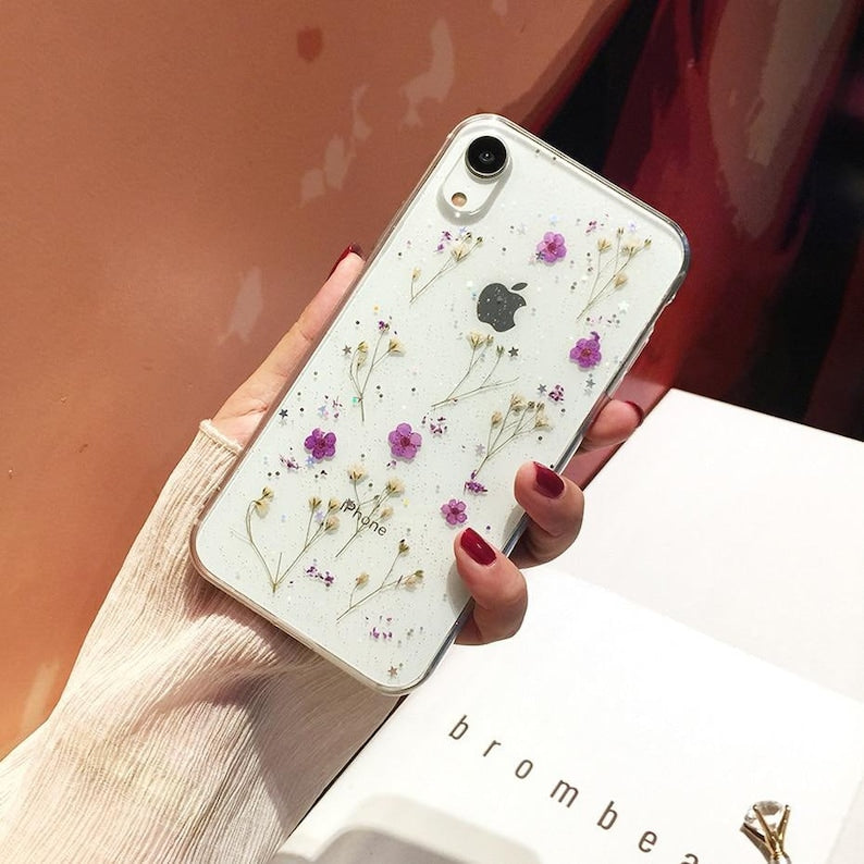 Pressed Dried  Flower Handmade iPhone Case